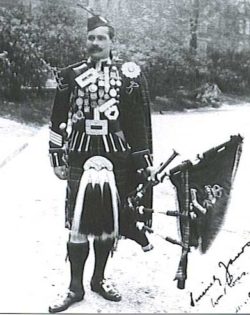 Pipe Major Willie Ross in 1909, courtesy Dr. Wm. Donaldson.